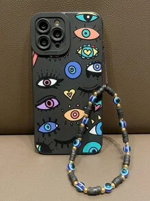 1 pièce Charm pour téléphone, étui de téléphone TPU en forme d'œil avec design antichoc compatible avec iPhone 11/iPhone 12/iPhone 13 Pro Max/iPhone 14/iPhone 14 Plus/iPhone 15 Pro/iPhone 15 Pro Max/iPhone 15 Plus - Multicolore - Voir 3