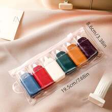 Set de 6 cintas correctoras de estilo retro, altamente atractivas, con gran capacidad y colores de caramelo, portátiles para estudiantes - Multicolor - Ver 5