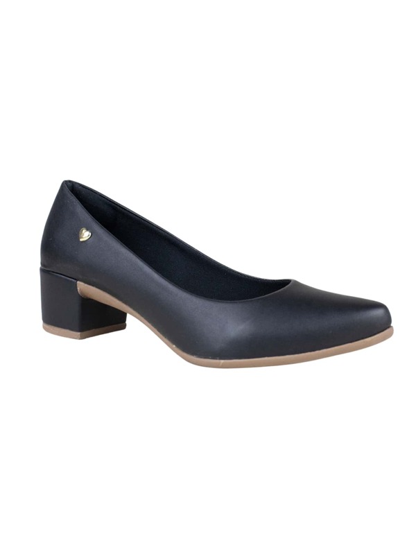 Sapato Social Scarpin Feminino Bico Fino Salto Grosso