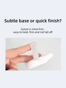 1 Miếng Có thể tái sử dụng Mềm mại & Làn da thân thiện Hình-quạt Màu hồng Bọt biển trang điểm Với Gấp đôi In Trắng - trắng - Xem 6