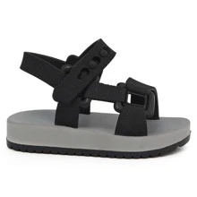 Kids Flat Sandals - 黑色 - 查看 3