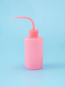 1入組 250ML 粉紅色彎頭清潔瓶水擠壓滴管塑膠擠壓瓶睫毛沐浴瓶底漆水壺沖洗睫毛