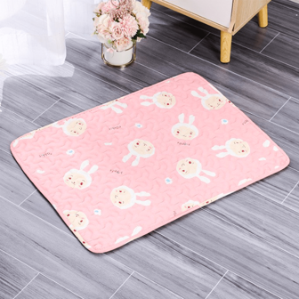 1 pièce de tapis pour animal de compagnie en tissu matelassé à bordure multicolore, lit pour chien et tapis pour chat pour toutes les saisons, convient aux petits, moyens et grands animaux de compagnie d'intérieur