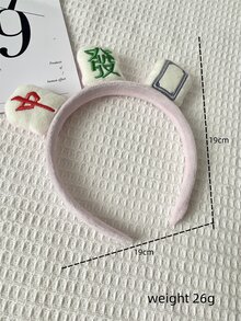 2入組中國風麻將髮箍,適用於化妝、敷臉、洗臉 - 彩色 - 查看 3