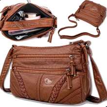 Bolsa Mano Tote De Mujer Dama Crossbody Gran Capacidad - Marrón - Ver 1