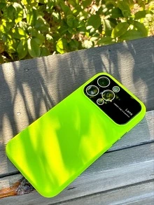 素色手機殼帶滑動相機蓋 - 綠色 - 查看 9