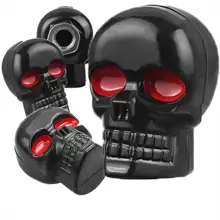 4 件電鍍 6 毫米 3d 骷髏設計摩托車車牌框架螺絲螺栓裝飾,適用於巡洋艦、直升機、咖啡館賽車、賽車、滑板、越野車