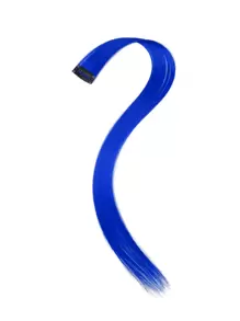 合成纖維髮片彩色系列女性夾片髮編夾髮延長，適用於日常、派對、Cosplay，6入禮盒裝，新年禮物佳選 - 寶藍色 - 查看 6