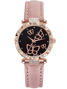 Reloj con mariposa para mujeres, dulce con romántico - Rosa - Ver 4