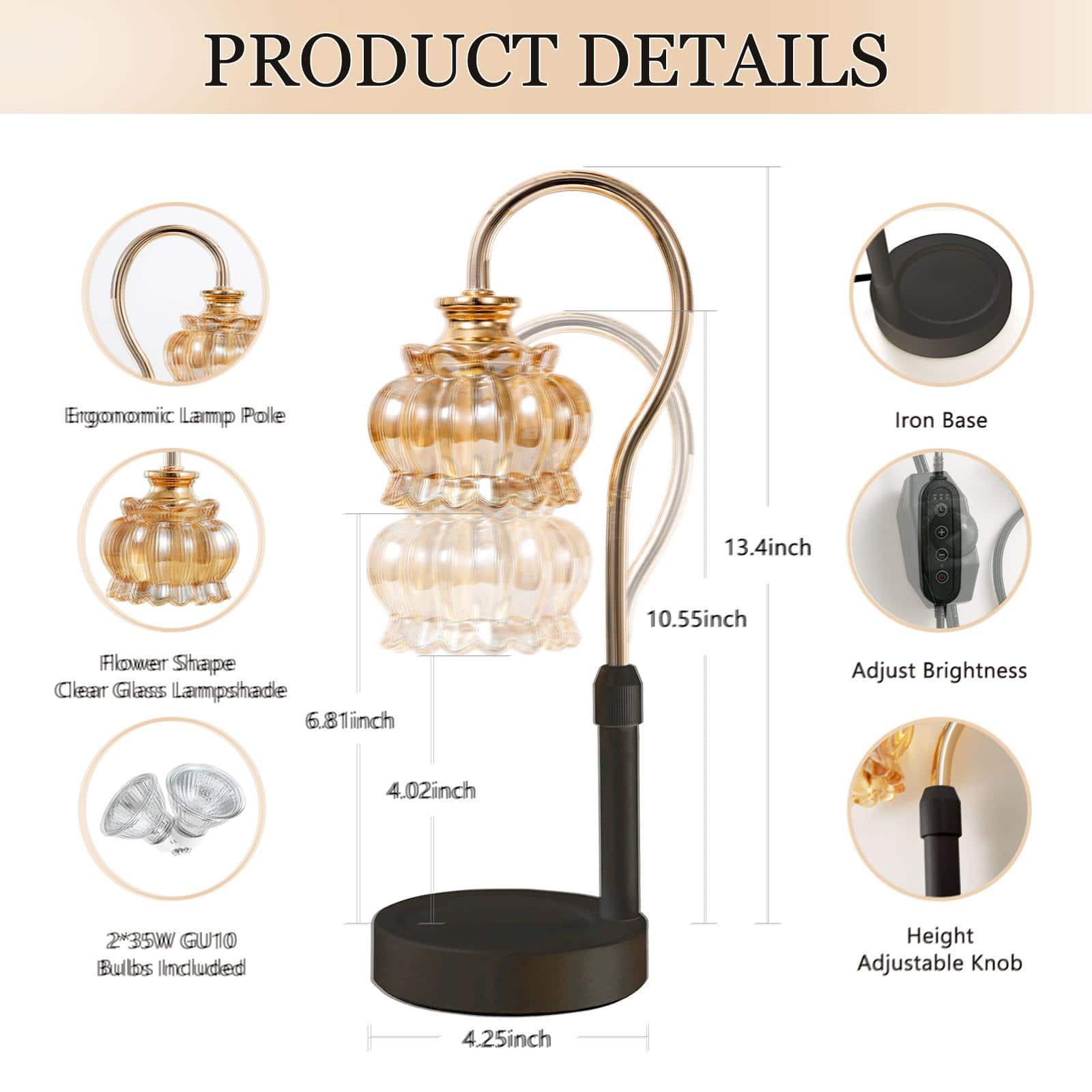 PERPURITY Candle Warmer Lamp Melting Lantern No Flame Electric Candle