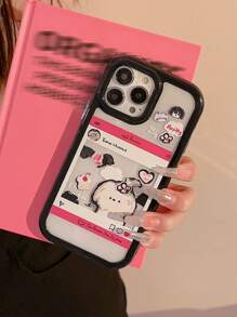 Thickened Dog Pattern Anti-fall Phone Case Compatible With Iphone 14 Pro Max Compatible With iPhone15/15Plus/15Pro/15Promax - White - View 2