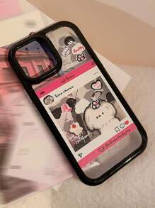Thickened Dog Pattern Anti-fall Phone Case Compatible With Iphone 14 Pro Max Compatible With iPhone15/15Plus/15Pro/15Promax - White - View 3
