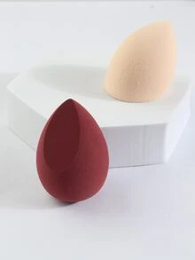 2pcs Makeup Sponge For Even Foundation Application, Dry And Wet Dual-Use, Non-Absorbent, Suitable For Beginners And Office Workers, Portable - Multicolor - View 4