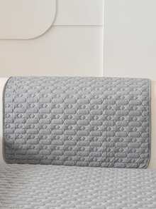 1pc Grey Short Plush Technical Fabric Sofa Cover, Modern Geometric Pattern Simple Style, Year-round Use, Anti-slip And Stain Resistant - Dark Grey - View 3