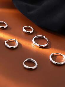 BALMORA 1雙女性S925純銀耳朵夾設計耳夾,優雅銀色調女孩禮物 - 銀色 - 查看 2