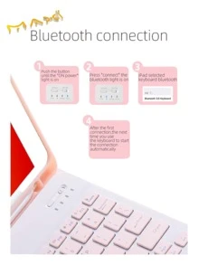 Maxi Accessories Rechargeable Bluetooth Lightweight Wireless Keyboard Mouse Kit - Mint Blue - View 3