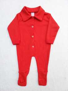 Baby Boy's Romper (Suedine) Assorted Colors - 紅色 - 查看 2