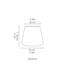 富士山形狀的硼矽酸玻璃咖啡杯/飲料杯 - 透明 - 查看 11