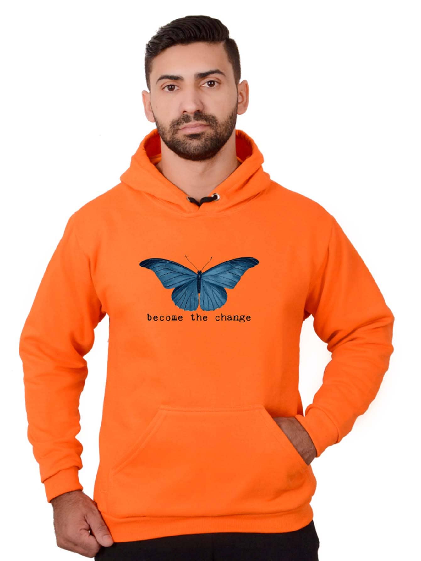 Men Sweatshirts - Orange - View 1