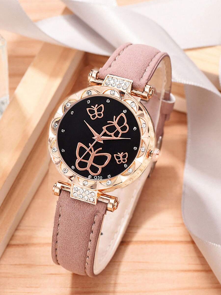Reloj con mariposa para mujeres, dulce con romántico - Rosa - Ver 1