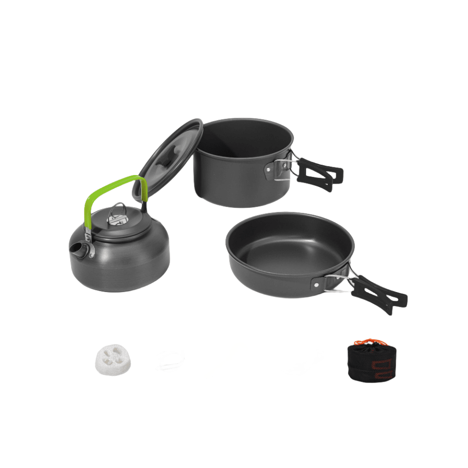 1 Set Portable Outdoor Cookware Set For 23 People Camping, Nonstick