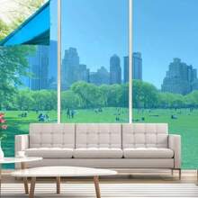 05gr5 Night Black 1 Roll Window Film Heat Insulation Film High Clarity Privacy Protection Strong Sun Shade Privacy Screen Sticker With Scraper - Black - View 2