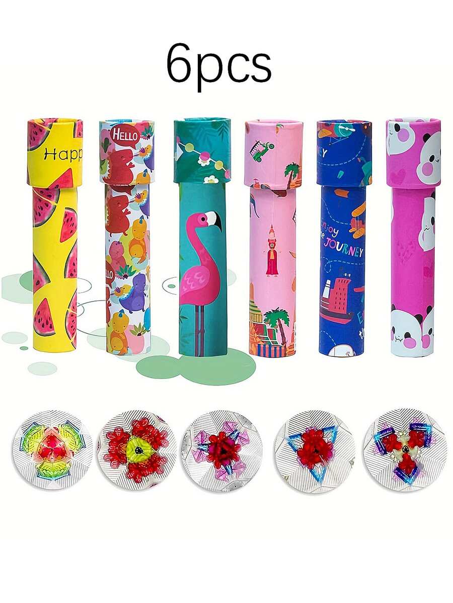 6pcs Kaleidoscope, 14cm - Multicolor - View 1