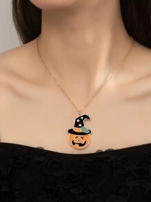 1入組萬聖節派對戶外運動南瓜吊墜項鍊