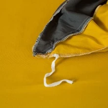 Modern And Fashionable Solid Color Splice Bedding Sets Including Quilt Cover, Bedsheet, Pillowcase- Available In Three Or Four Pieces; Soft, Smooth, Anti-wrinkle And Durable Material, Non-static, Non-shedding And Non-fading, Suitable For All Seasons And Easy To Clean By Machine Wash - turmeric black - View 7