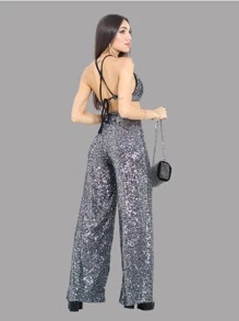 Women Two-piece Outfits - 銀色 - 查看 2