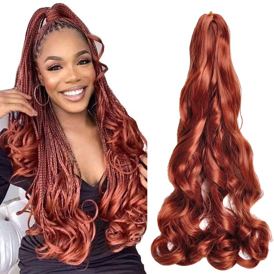 24 Inch French Roll Hair Extension, 3pcs/set Elastic Braiding Synthetic Hairpiece For French Roll, Wavy Hair Tail, Pre-pulling Hair Extension For Party, Daily Wear (gold, Three Pieces) - Gold - View 1