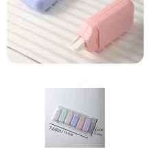 Set de 6 cintas correctoras de estilo retro, altamente atractivas, con gran capacidad y colores de caramelo, portátiles para estudiantes - Multicolor - Ver 8