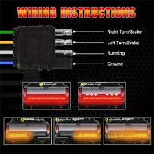 1pc 150cm/60inch Pickup Tailgate Led Strip Lights With Red/yellow Switchback Sequential Turn Signal Strob & Brake Light For Truck Pickup Trailer Suv Rv Van Car - 150cm/60inch - View 4