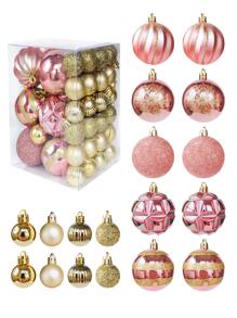 44 cái/bộ Giáng sinh Vật trang trí Bộ , Vàng hồng Creative Được Sơn Giáng sinh Trái bóng Buổi tiệc Cây thông noel Treo Trái bóng Vật rủ xuống , Cây thông noel Đồ trang trí , Hoàn hảo Đối với Ngày lễ Các bữa tiệc , Vòng hoa Và Cây thông Noel - Nhiều màu - Xem 6