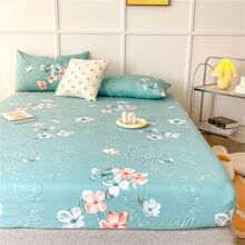 3 件套床上用品（1 床笠、2 个枕套、无填充物）、印花超柔软纤维床笠套装、床垫保护套、四季床罩套装、卧室装饰、可机洗、万圣节礼物 - 彩色 - 查看 2