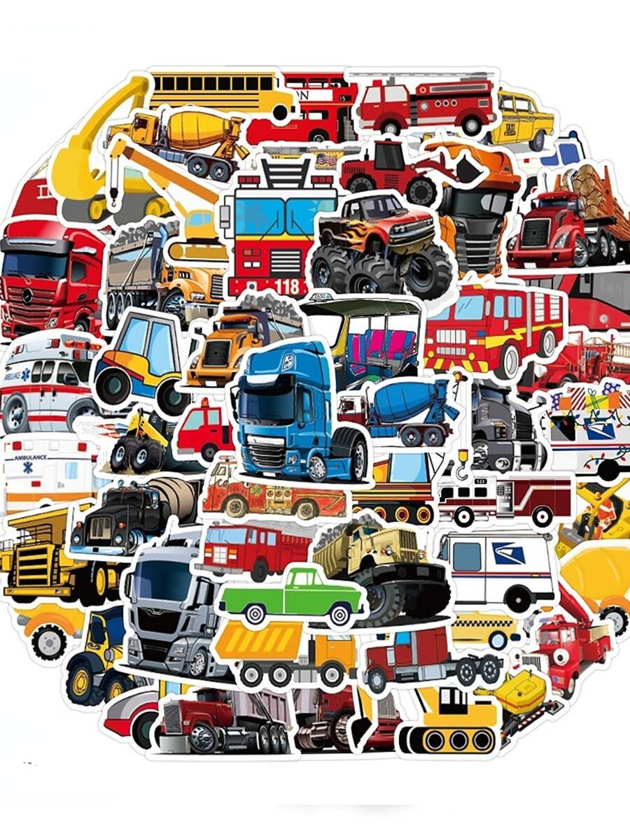 50 张儿童贴纸、汽车防水贴纸、冰箱贴纸、笔记本贴纸、玻璃杯贴纸、装饰品、汽车贴纸、儿童贴纸、儿童贴纸、儿童贴纸、汽车贴纸、儿童贴纸 - 杏色 - 查看 1