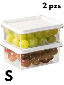 Topper Recipiente Contenedor Organizador De Refrigerador - Blanco - Ver 2