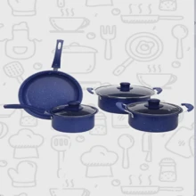 Juego De Sartenes de Acero Inoxidable De 13 Piezas - Azul - Ver 2