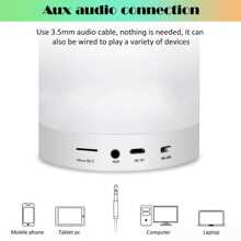 Wireless Speaker With Colorful Night Light, Portable Smart Touch Light Speaker, 7 Colors LED Desk Table Lamp For Better Sleep, 3 Levels Brightness, Support TF Card - with Colorful Lights - View 7
