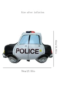 中型警车，带图案设计，圣诞节 - 彩色 - 查看 3