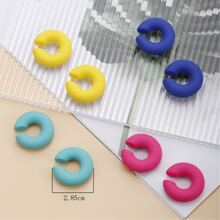 4 أزواج كفة اقراط للنساء مشبك أذن الى مثقوب آذان أقراط غضروف كبير جدا مكتنز اقراط مستدير مشبك أذن كليب على مثقوب