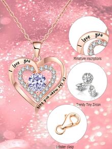 1個紅玫瑰禮盒附刻字項鍊,絕佳的母親節禮物、生日禮物、紀念日禮物