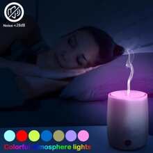 精油香薰加濕器適用於家庭臥室辦公桌,120ml空氣擴散器適用於房間,小超聲波香味香氛機器無水 - 白色 - 查看 3