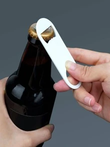 1pc Stainless Steel Bottle Opener - White - View 6
