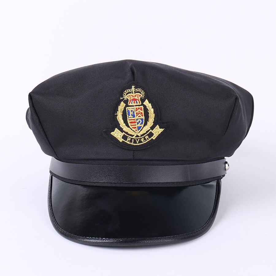 Police Officer Eight-cornered Hat As Stage Prop - Black - View 1