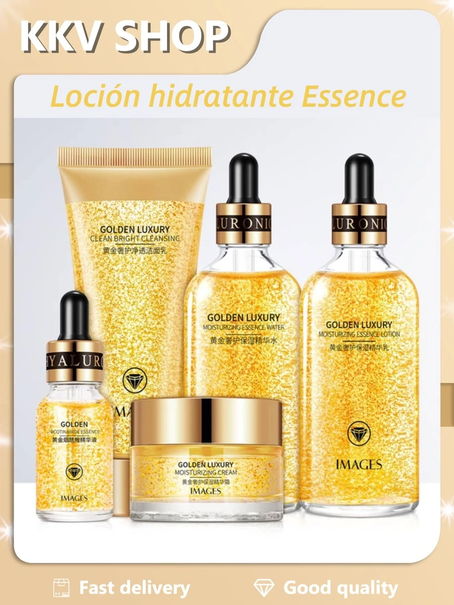 KKV SHOP BIOAQUA Set de 5 piezas Golden Essentials Hidratante hidratante - Dorado - Ver 1