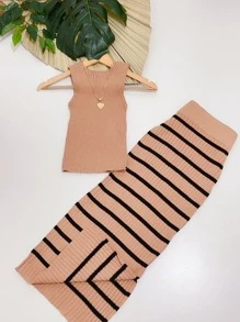 Women Sweater Co-ords - Màu Khaki - Xem 2