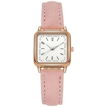 1pc Square Rose Gold Women's Watch, Fashion Casual Quartz Watch With Digital Scale And Luminous Pointers, Ideal Gift For Women - Pink - View 3