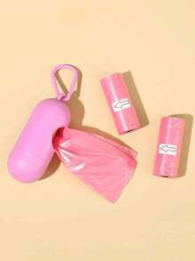 1 盒 + 45 个 / 1 盒 + 90 个 / 150 个婴儿车垃圾袋分配盒和便携式塑料袋 - 粉色 - 查看 2