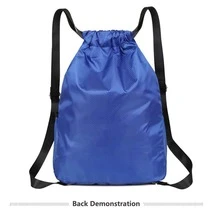 1 Pieza Mochila Con Cordón Y Gran Capacidad De Color Verde Para Baloncesto, Bolsa De Entrenamiento De Fútbol, Bolso Deportivo Con Correa Para El Hombro - Verde - Ver 4
